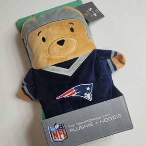 NFL New England Patriots Cubcoats 2-in-1 Plushie Hoodie Kids Size 4/5 NWT